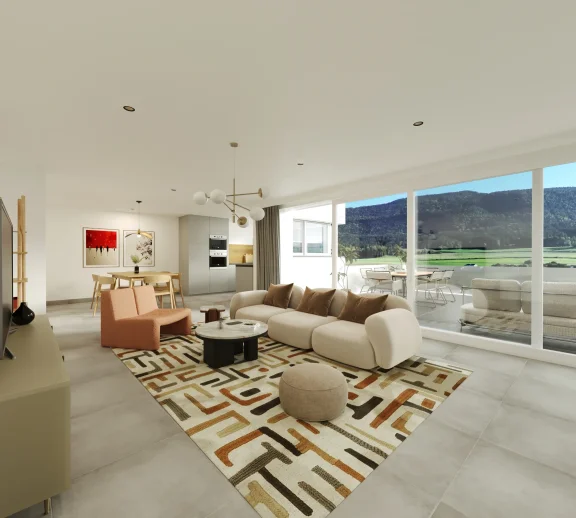 Salon de l'appartement B12